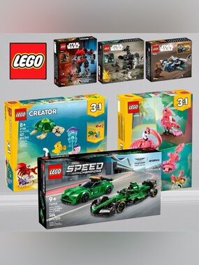 LEGO Building Set Bundle Lot (6ct) : Star Wars / 3in1 / Speed Champions